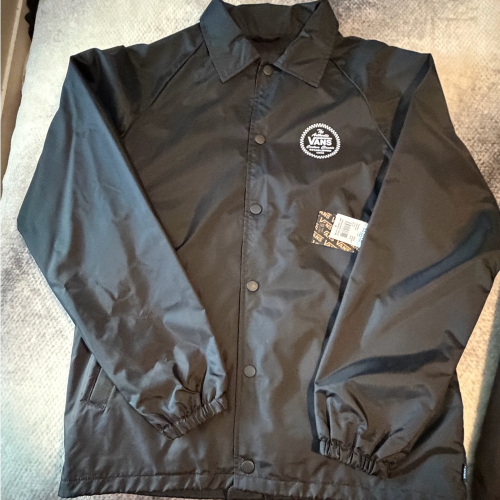 Vans Men's Black Windbreaker Jacket